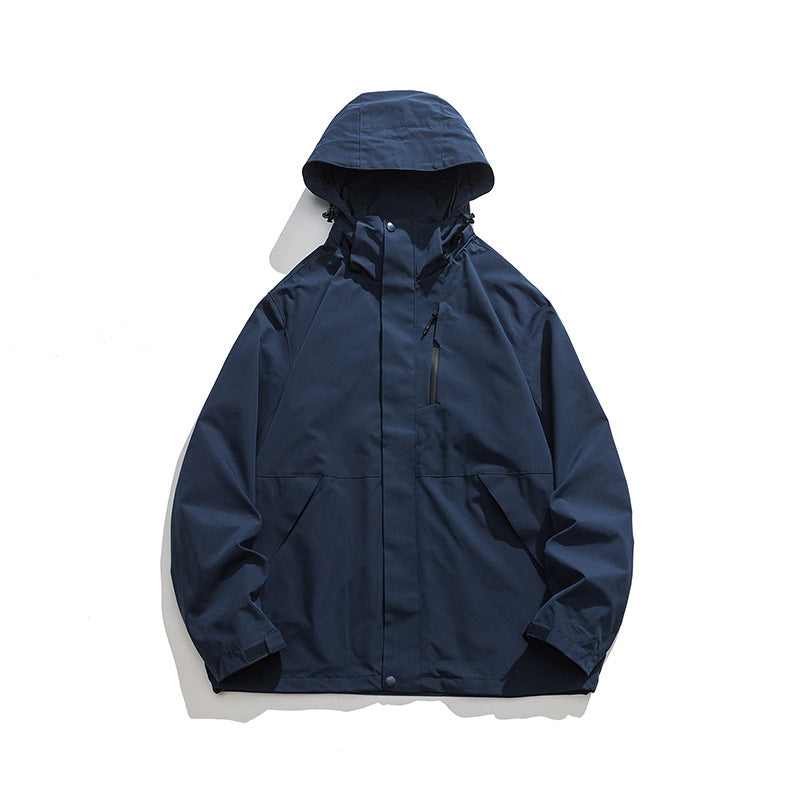 【アウター】ユニセックス アウトドア マウンテンパーカー ゆったりシルエット 3WAY仕様 着脱可能 カップル向け ジャケット【FCシリーズ】