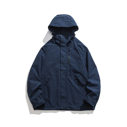 【アウター】ユニセックス アウトドア マウンテンパーカー ゆったりシルエット 3WAY仕様 着脱可能 カップル向け ジャケット【FCシリーズ】