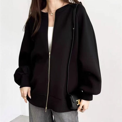 前後着用可 【トップス】秋冬 2025 レディース ジップパーカー リバーシブル