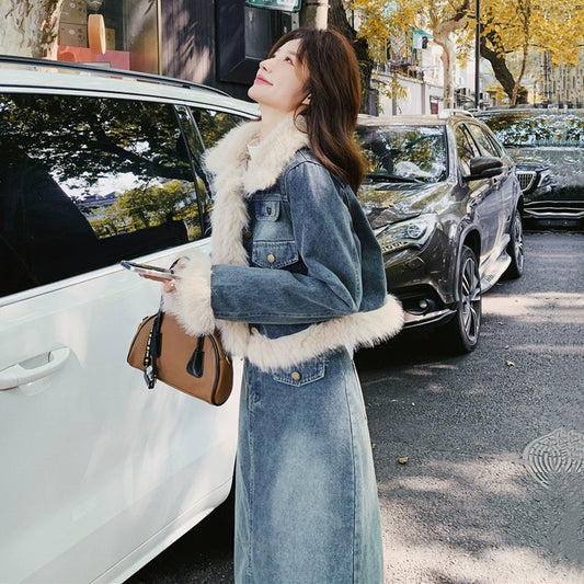 【セットアップ】デザイン性 痩せ見え 気質よい 厚手 ショートジャケット+スカート 2点セット【JZシリーズ】