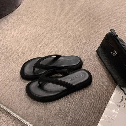 【シューズ】夏 ビーチリゾート 厚底 トングサンダル 外履き