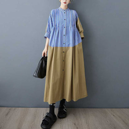 【ワンピース】春 秋 冬 切り替えフレンチレトロ シャツ ワンピース 【SHシリーズ】