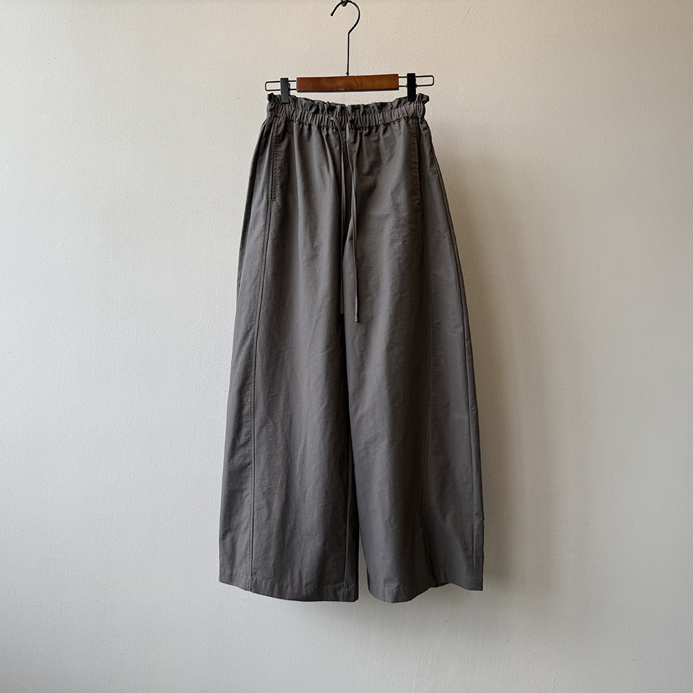 【ボトムス】アメリカン ワイドレッグ レディース 秋 ヴィンテージシルエット ドレープ感 ウエストゴム バルーンパンツ【JZシリーズ】