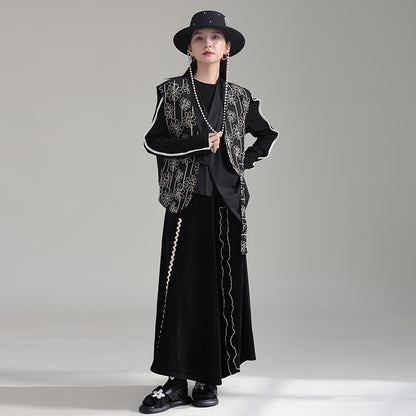 【24AW】【ボトムス】ストリート 着痩せ ハイウエスト Aライン スカート【AHシリーズ】