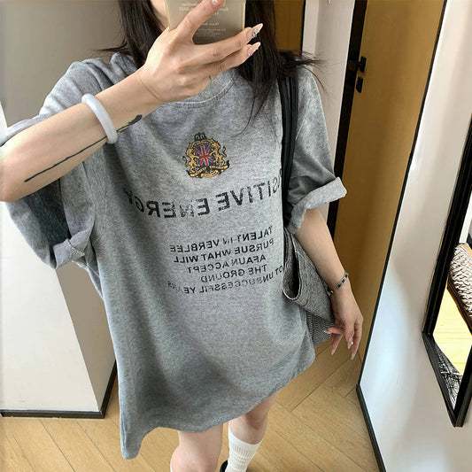 【トップス】アメリカンスタイル レトロ ヴィンテージ加工 oversize Ｔシャツ【FCシリーズ】
