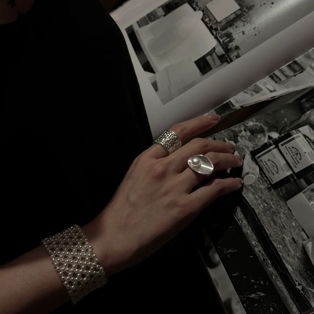 【🎁 B2G1｜先行スタート！】【グッズ】ヘアライン仕上げ しずく型  オープン リング 【JZシリーズ】