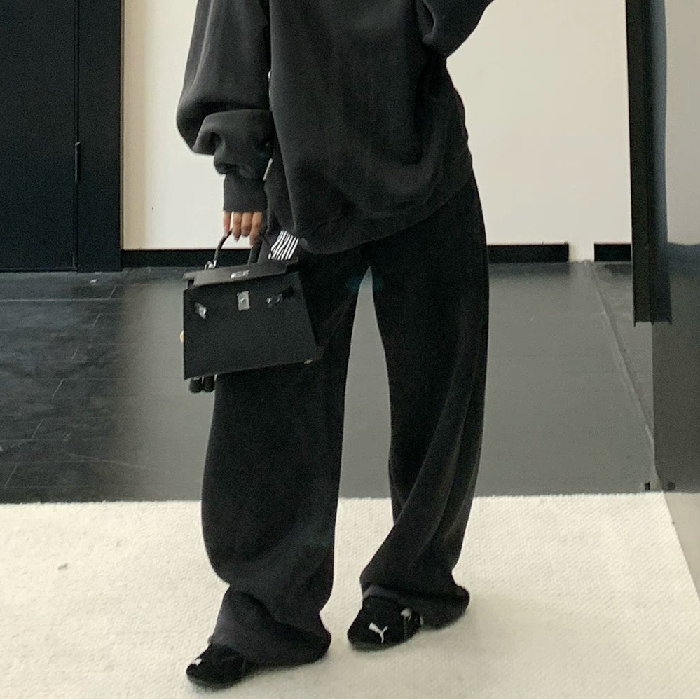 【セットアップ】【単品注文】アメリカンカジュアル ルーズシルエット ヴィンテージ スタンドカラー スウェット+パンツ 上下セット【FCシリーズ】