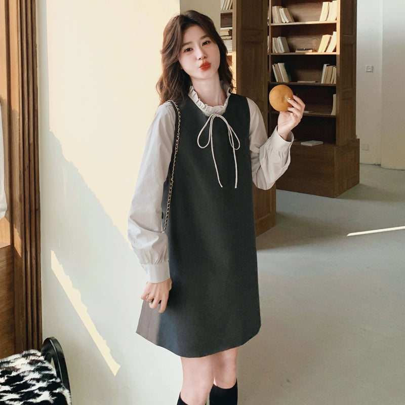 【セットアップ】高級感 痩せ見え コーデ 気質よい ワンピースセット 2点セット【JZシリーズ】