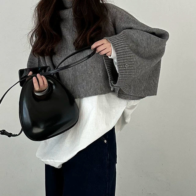 【トップス】イレギュラー 春 秋 冬 ショート丈  レイヤード セーター 【JZシリーズ】