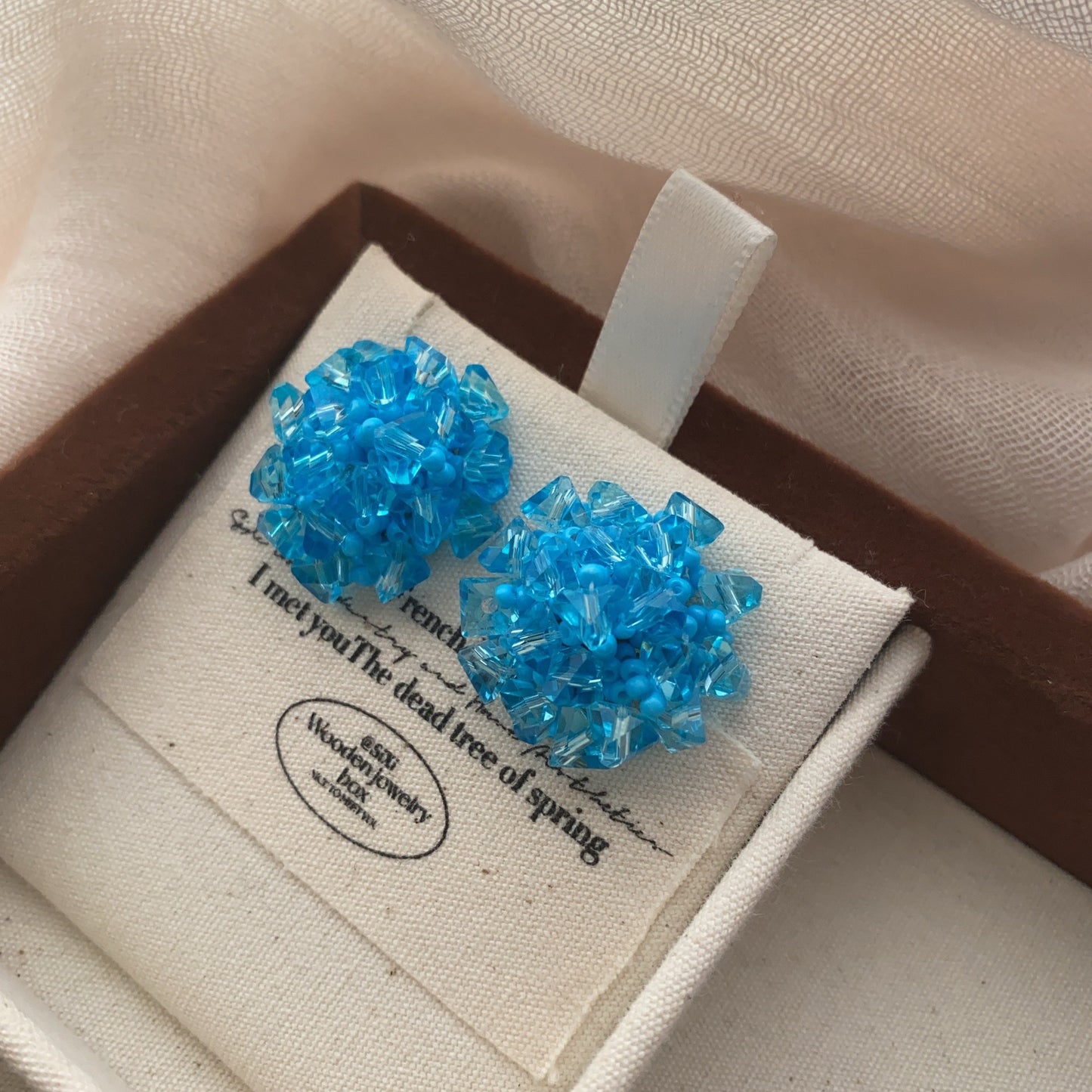 【🎁 B2G1｜先行スタート！】【グッズ】春 秋 夏 冬 ナチュラル リゾート風 編み レジン ピアス