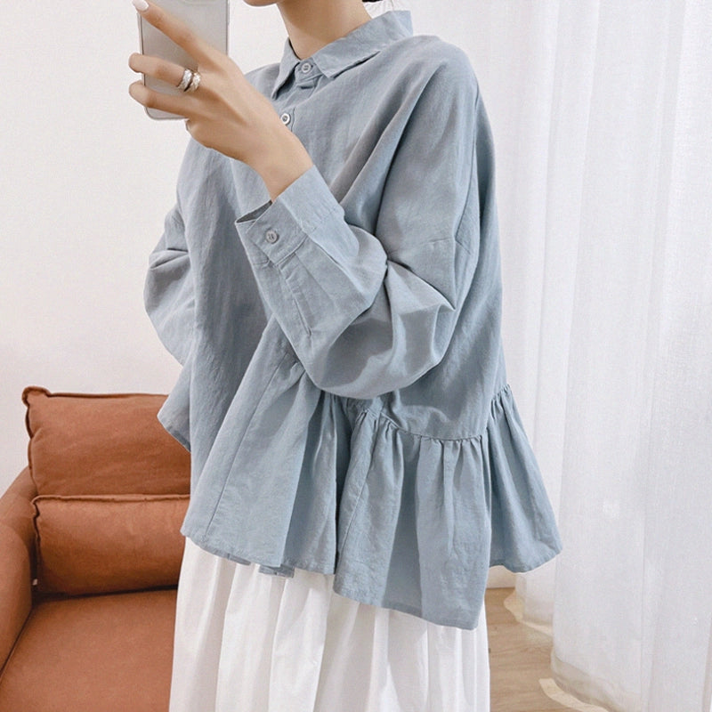 【トップス】春夏新作 大人可愛い コーデしやすい シンプルデザイン シャツ