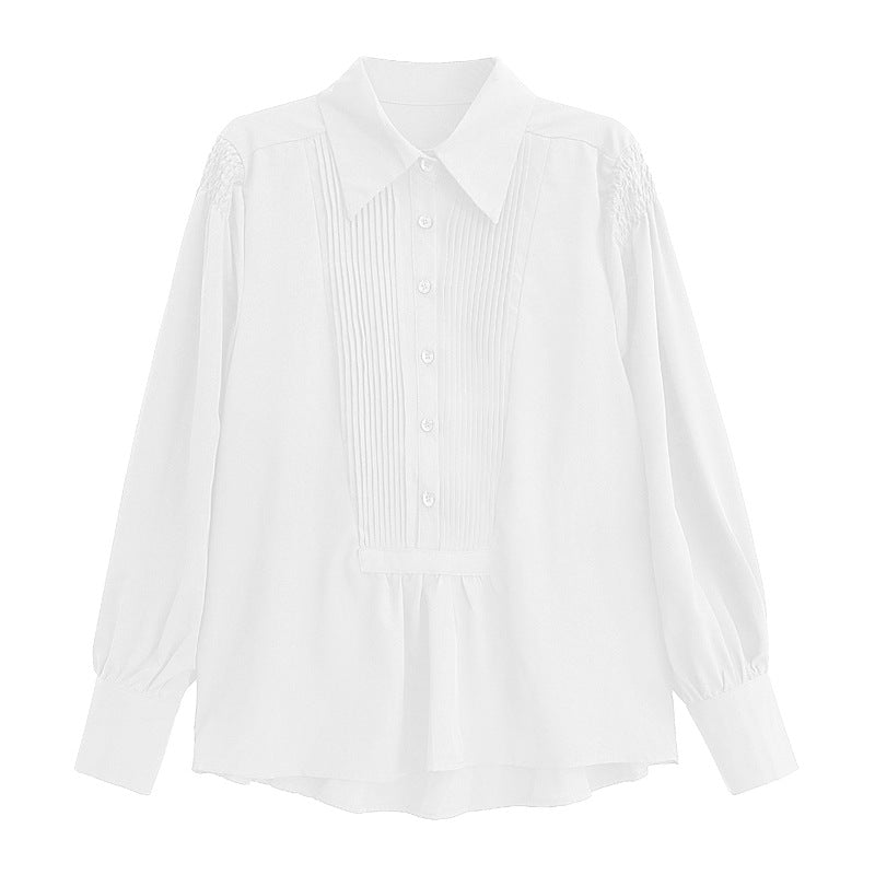 【60%OFF⭐️早い者勝ち】【トップス】プリーツシャツ レディース 春秋 新作 ゆったり 細見え おしゃれ トップス【AHシリーズ】