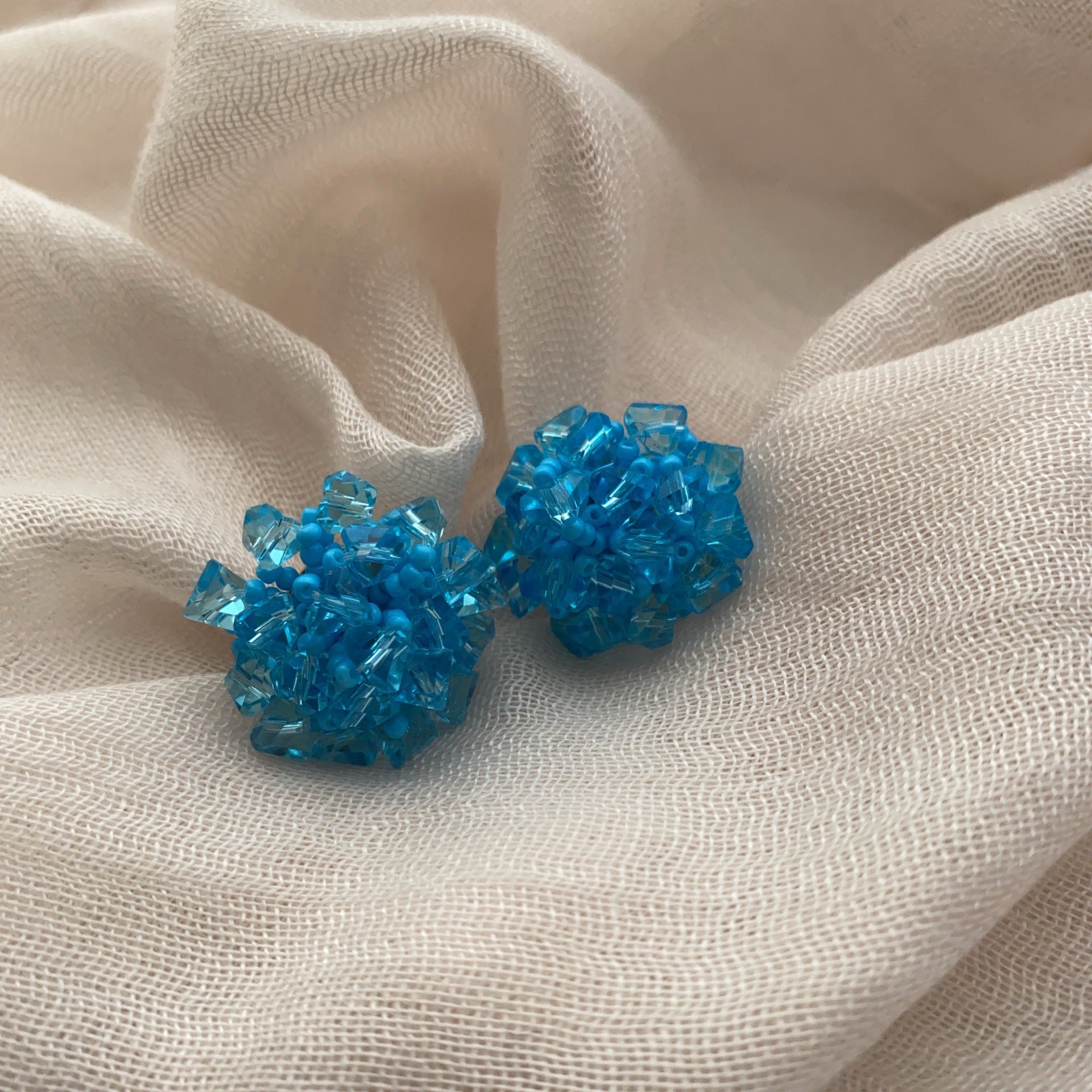 グッズ】春 秋 夏 冬 ナチュラル リゾート風 編み レジン ピアス