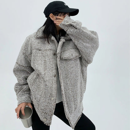 【24AW】【10～15日内発送】【アウター】シンプル 厚い保温 ゆったり 合わせやすい 綿入れコート【FCシリーズ】