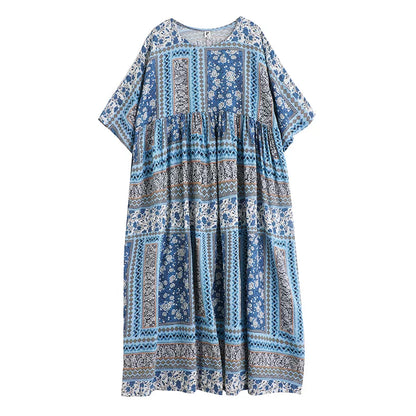 期間限定⭐️60%OFF【ワンピース】スリム見え 花柄 リゾート風 半袖 ロングワンピース 【SHシリーズ】