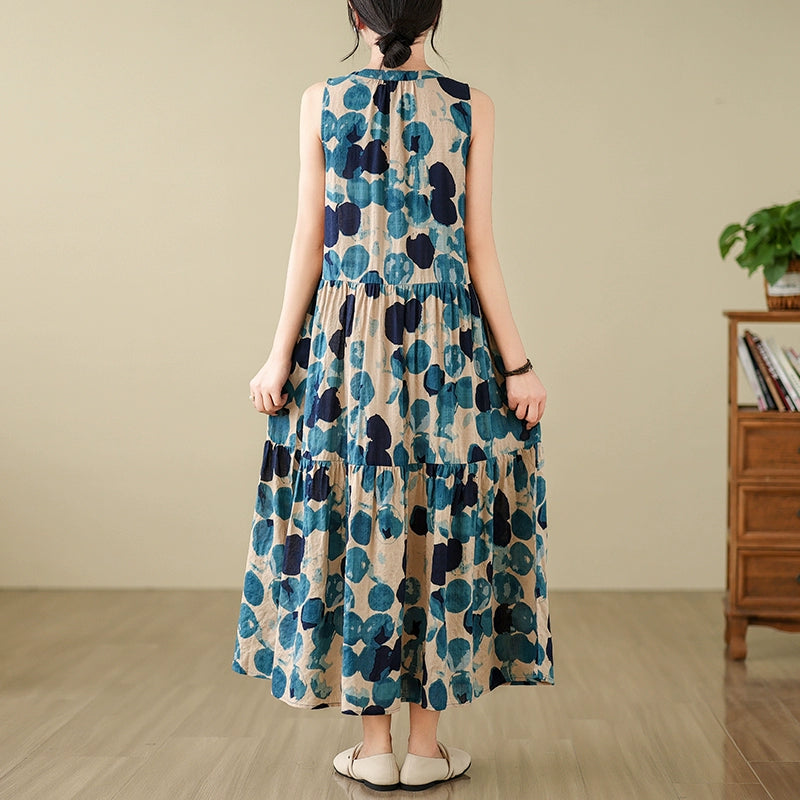 【ワンピース】レトロ気質 細見え 若見え ノースリーブワンピース【SHシリーズ】