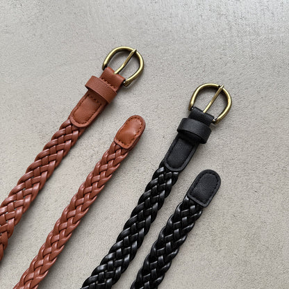 【グッズ】夏新作 シンプル＆カジュアル 上品見え 編み込みレディースベルト【JZシリーズ】