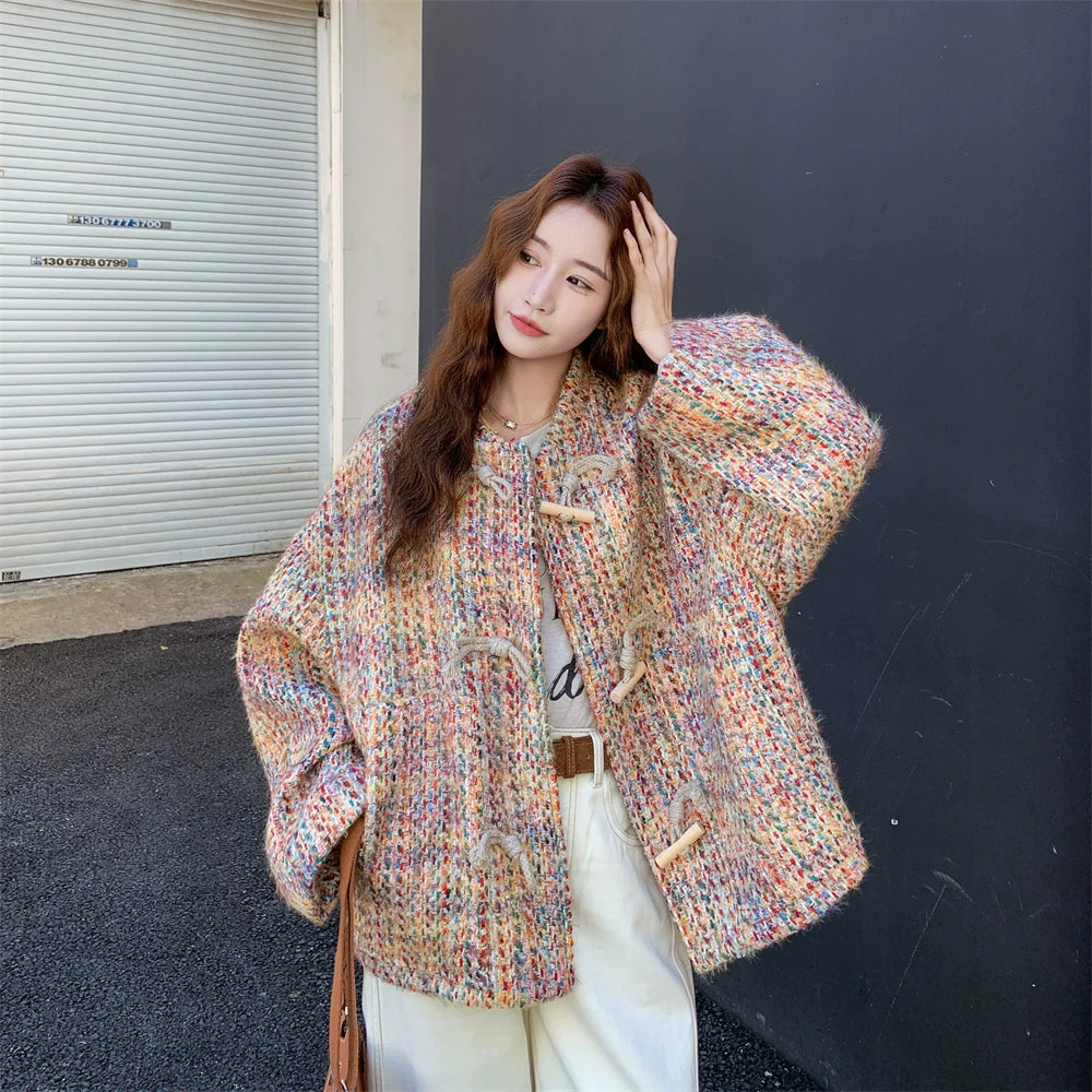 【アウター】スウィート ゆったり 高品質 海外トレンド カーディガン【SHシリーズ】