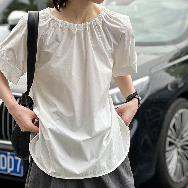 【トップス】夏 韓国風 無地 清純 合わせやすい シャツ【JZシリーズ】