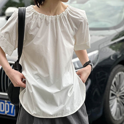 【トップス】夏 韓国風 無地 清純 合わせやすい シャツ【JZシリーズ】