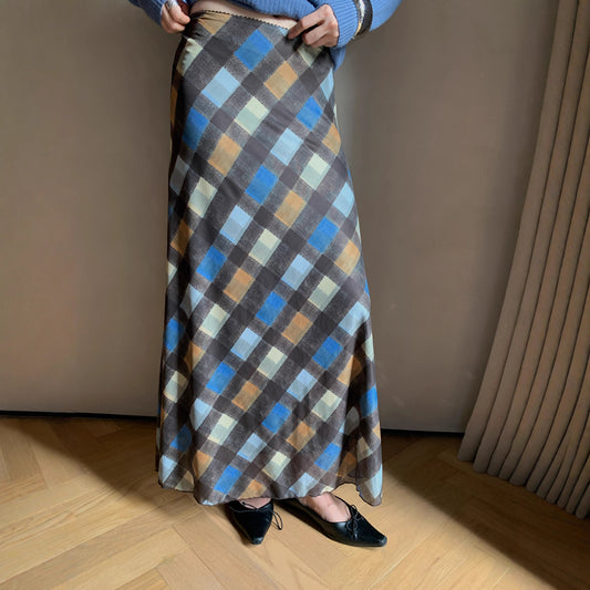 【ボトムス】春 秋 冬 細見え チェック柄 レトロ 上品な雰囲気 スカート 【SHシリーズ】