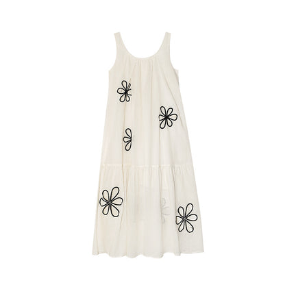 【ワンピース】透かしデザイン ナチュラル森系 キャミワンピース 【JZシリーズ】