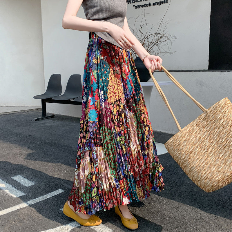 【ボトムス】夏 ボヘミアンビーチ風 サンドスカート ヴィンテージ リゾート スカート【SHシリーズ】