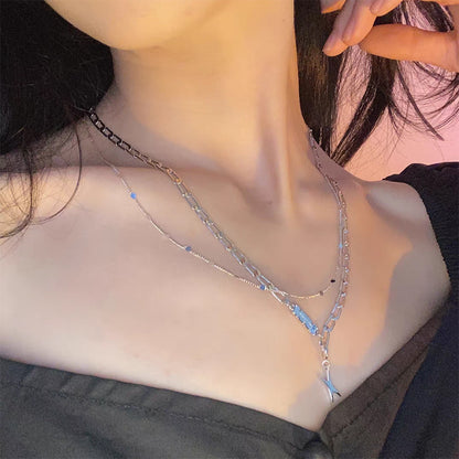 【🎁 B2G1｜先行スタート！】【グッズ】春 秋 冬 夏 二重レイヤード トレンド感 ライトラグジュアリー ニッチ系 ネックレス 【AHシリーズ】