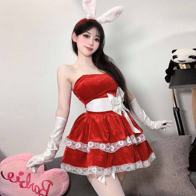 【クリスマス】コス制服 セクシー クリスマス衣装 メイド服 コスプレ うさぎガール クリスマスコス