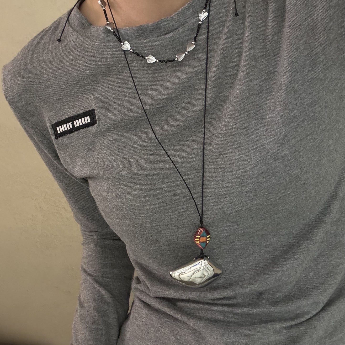 【🎁 B2G1｜先行スタート！】【グッズ】個性派 不規則クラウドデザイン ins風 人気 お洒落 ロングネックレス