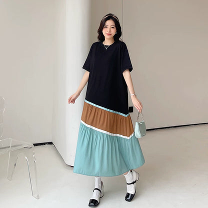 期間限定⭐️60%OFF【ワンピース】切り替え ゆるリラックス エレガント 半袖 ワンピース 【SHシリーズ】