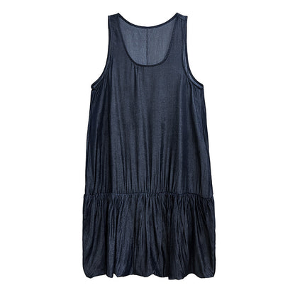 【セットアップ】【単品注文】夏 ゆったり ティアードワンピース + サルエルパンツ 2点上下セット【AHシリーズ】