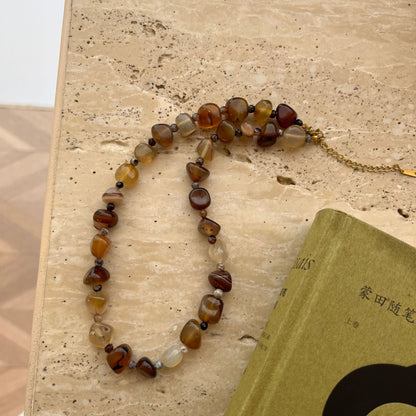 【🎁 B2G1｜先行スタート！】【グッズ】ヴィンテージ風 ビーズ チタン鋼 ネックレス  チョーカー