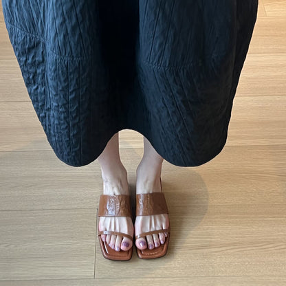 【シューズ】韓国風 レトロ カジュアル リゾート オープントゥ サンダル