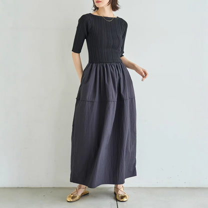 【ワンピース】【15～20日内発送】春 秋 夏 レトロ 切り替え ワンピース 【JZシリーズ】