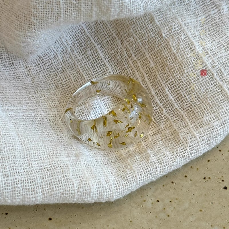 【グッズ】韓国風 レトロ 個性派デザイン 中華風 アクリル リング