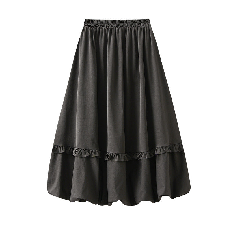 【ボトムス】春 秋 ギャザー バルーン ヒップカバー 着回しやすい スカート 【SHシリーズ】