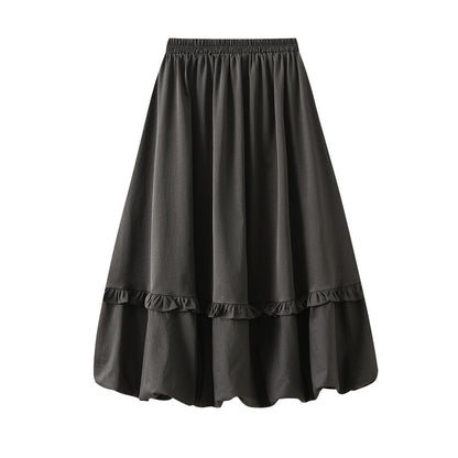 【ボトムス】春 秋 ギャザー バルーン ヒップカバー 着回しやすい スカート 【SHシリーズ】