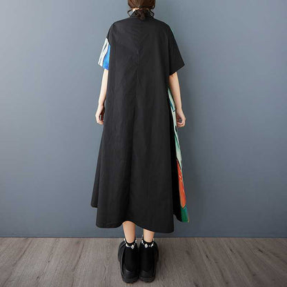 60%OFF⭐️期間限定【ワンピース】🐱猫柄 夏新作 韓国風 ゆったり 大きいサイズ プリント 切替 カジュアル シンプル 可愛い 半袖 ワンピース【SHシリーズ】