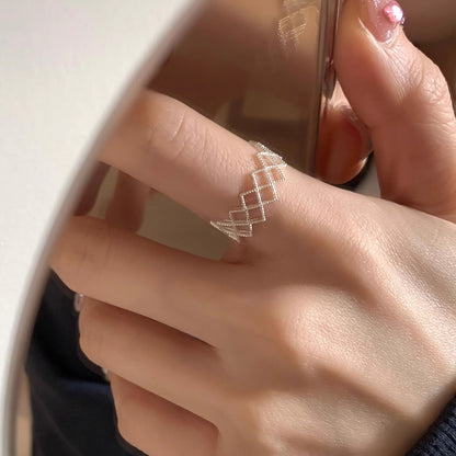 【🎁 B2G1｜先行スタート！】【グッズ】春 秋 冬 夏 ダイヤ柄 インデックス リング 【JZシリーズ】