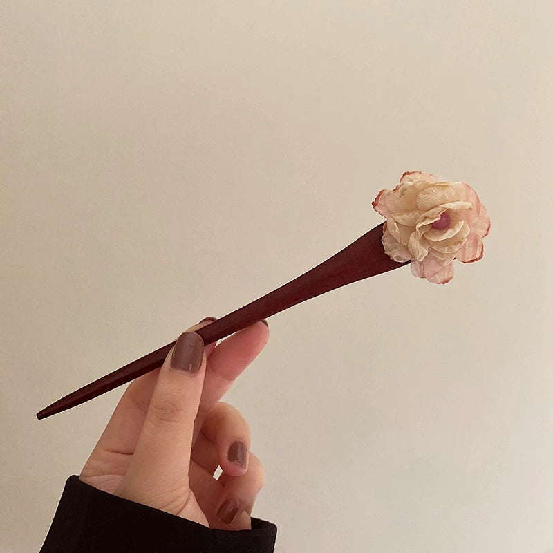 【グッズ】かんざし レディース 花モチーフ レトロ ヘアアクセサリー 和風 まとめ髪用【SHシリーズ】