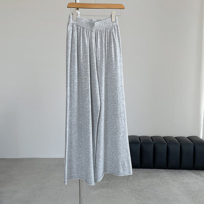 【ボトムス】ウール ゆったり細見えニットワイドパンツ レディース リラックス感たっぷり ロングパンツ【JZシリーズ】