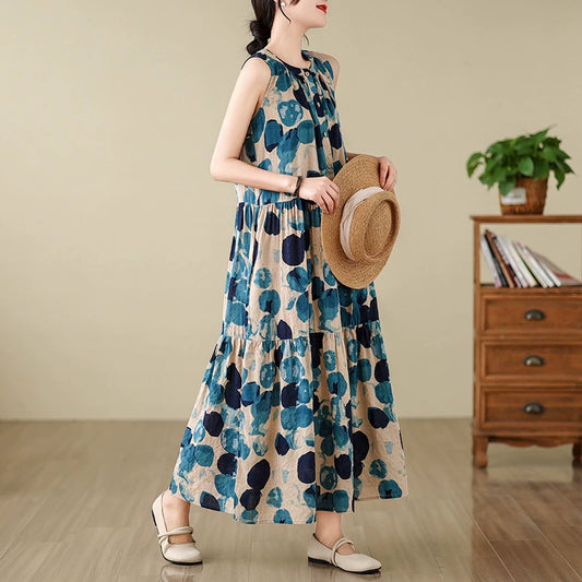 【ワンピース】レトロ気質 細見え 若見え ノースリーブワンピース【SHシリーズ】