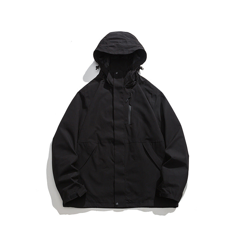 【アウター】ユニセックス アウトドア マウンテンパーカー ゆったりシルエット 3WAY仕様 着脱可能 カップル向け ジャケット【FCシリーズ】