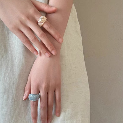 【グッズ】韓国風 レトロ 個性派デザイン 中華風 アクリル リング