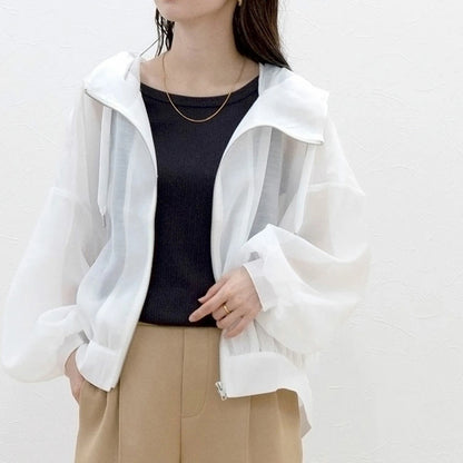 【アウター】夏 日焼け止め フード付き ジャケット