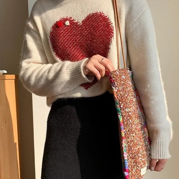 【バッグ】夏  キラキラ装飾 小众デザイン  ワンショルダー トートバッグ【SHシリーズ】