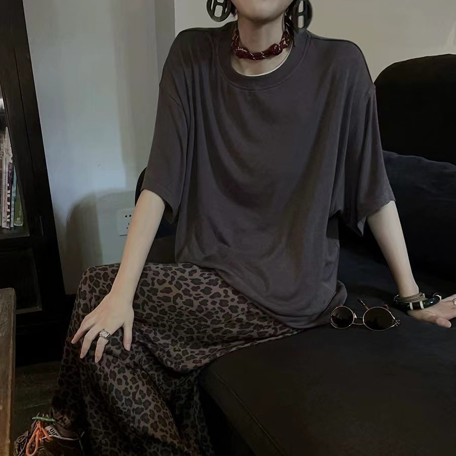 【トップス】高品質 シンプル ゆったり 夏コーデにぴったりの着回し抜群 半袖 Tシャツ【JZシリーズ】