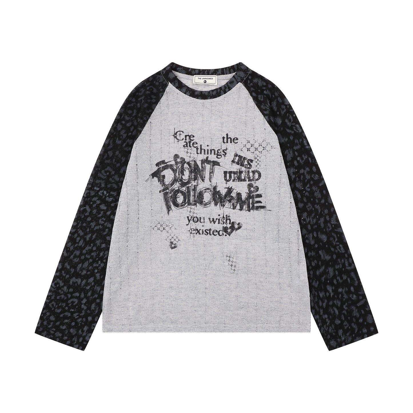 【トップス】ヒョウ柄プリントシアーTシャツ レディース 薄手 長袖 ストリートカジュアル【FCシリーズ】