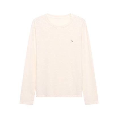 【トップス】リラックス感 ロゴプリント クルーネック 着回しやすい 長袖Tシャツ 【JZシリーズ】